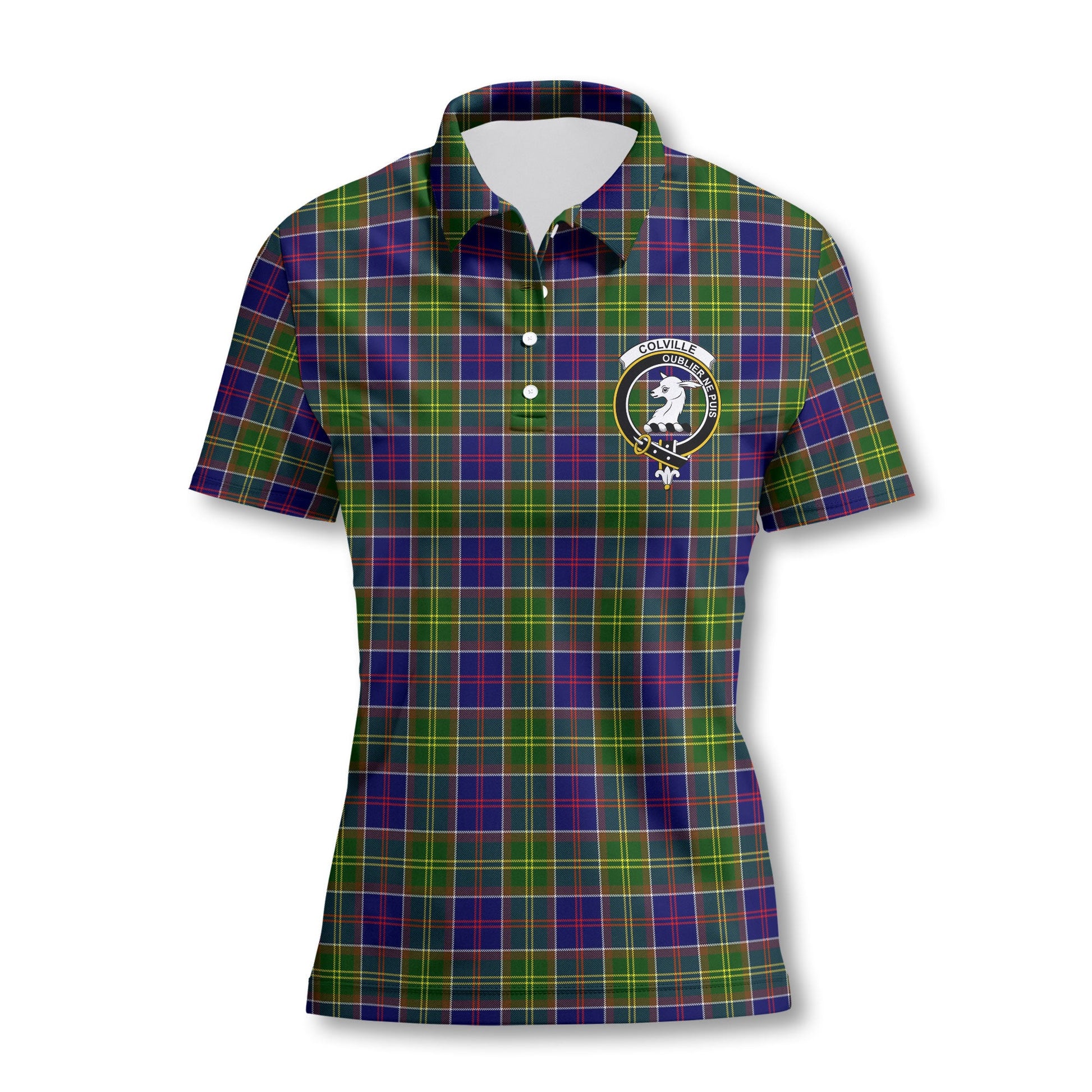 Clan Colville Tartan Women Polo Shirt Crest And Plaid Basic Style