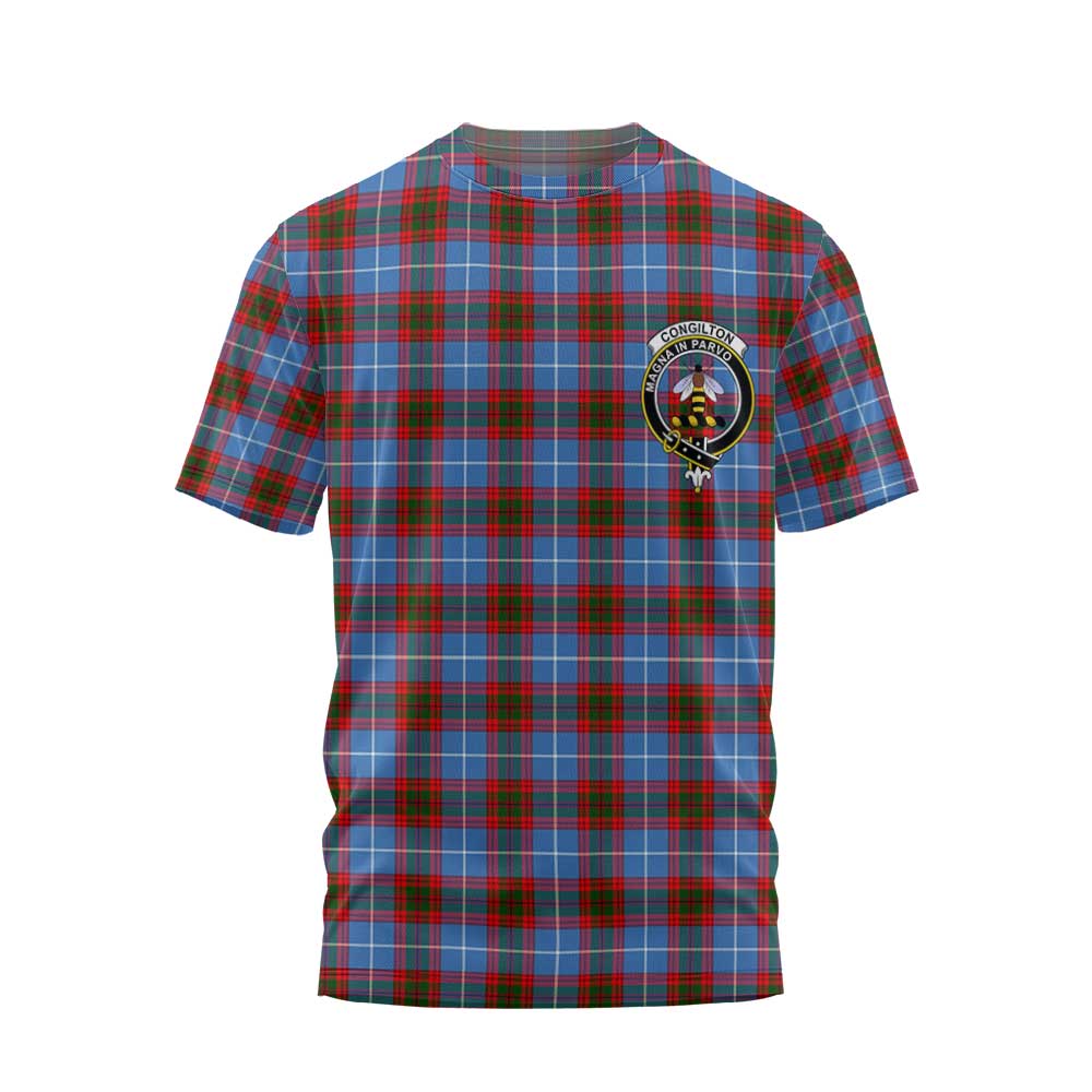 Clan Congilton Tartan Men T Shirt Crest And Plaid Basic Style