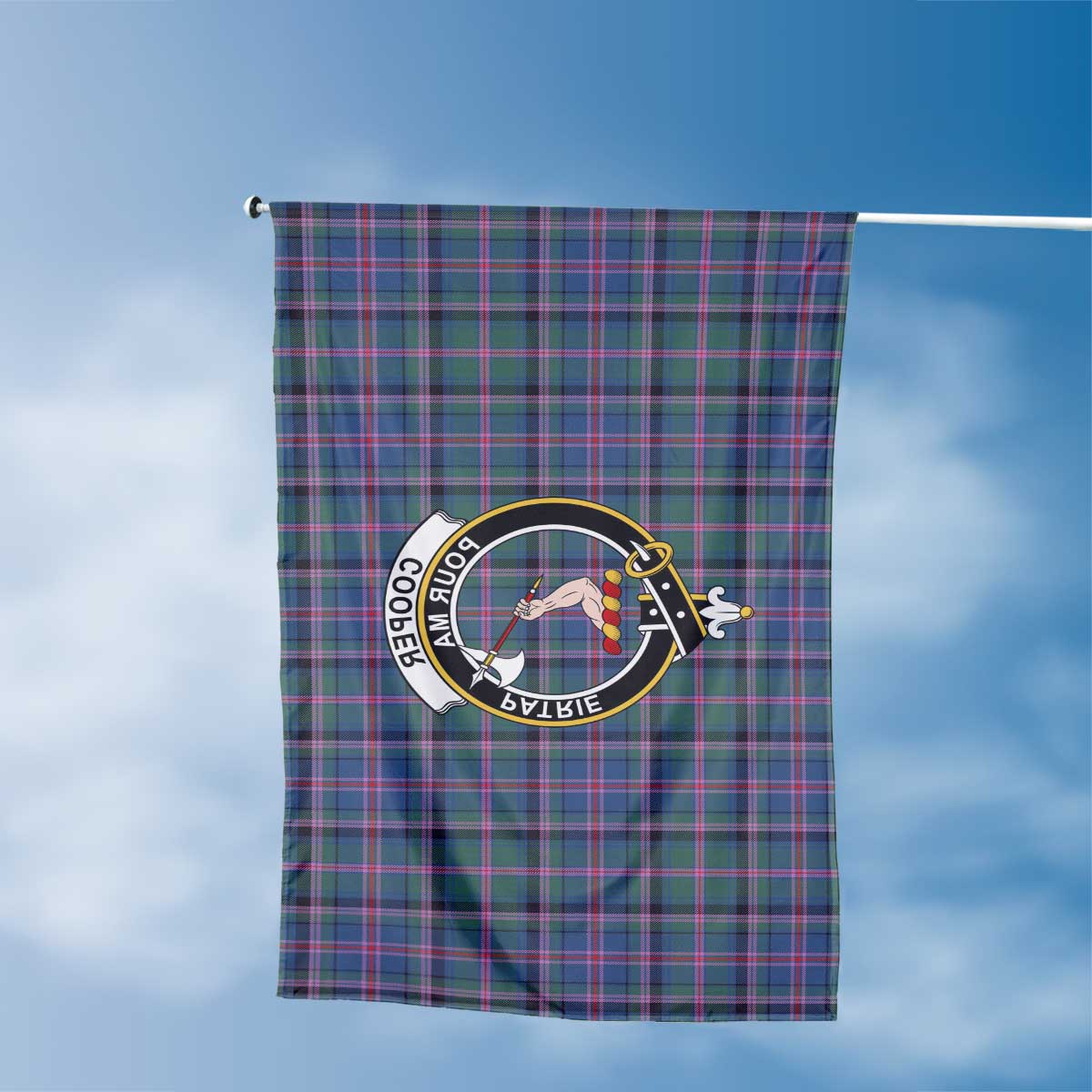 Clan Cooper Tartan Flag 1 Crest And Plaid Basic Style Tartan House Flag Crest And Plaid Basic Style