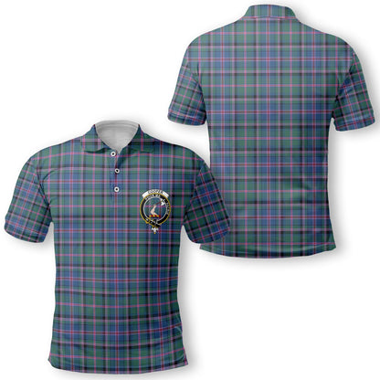 Clan Cooper Tartan Golf Men Polo Shirt Crest And Plaid Basic Style