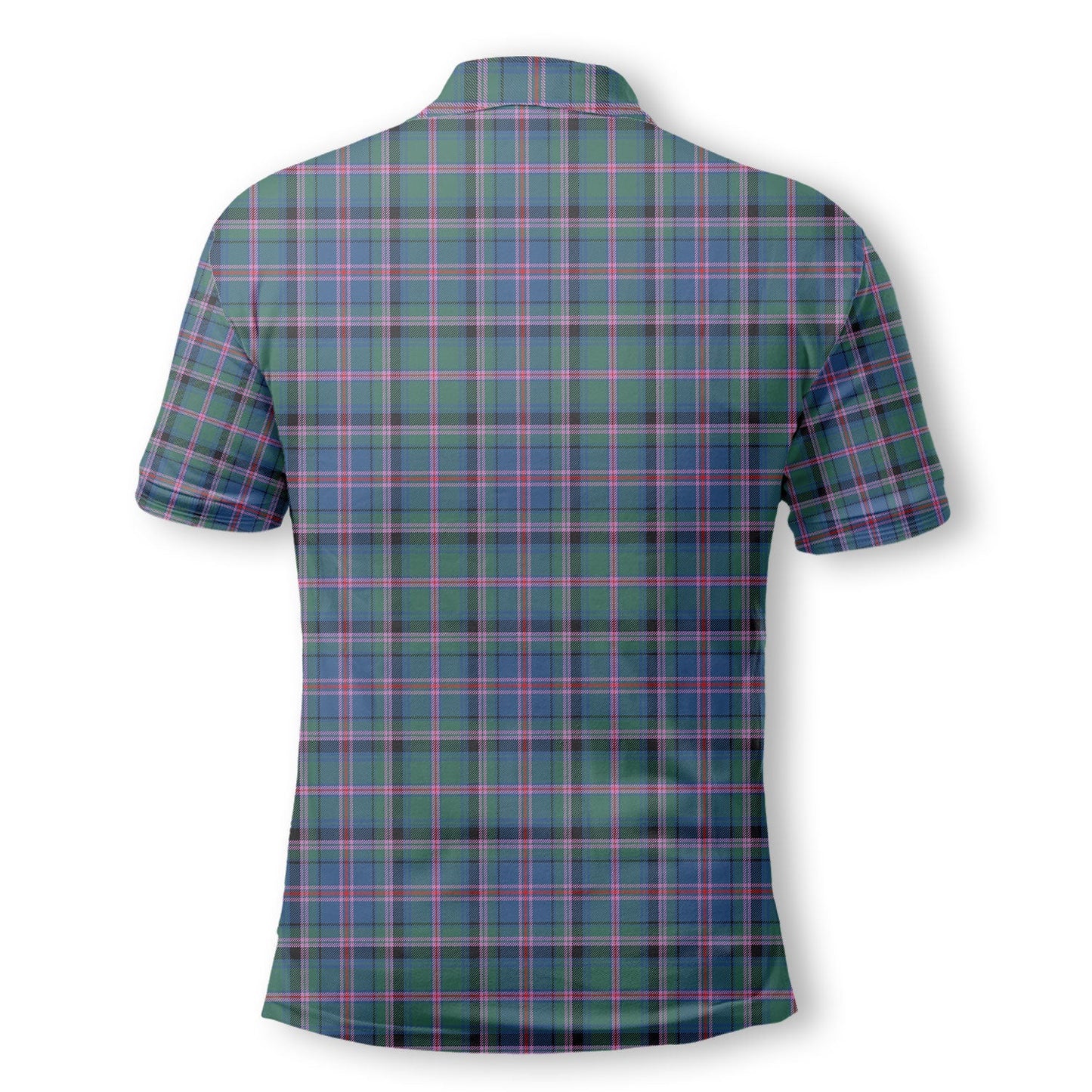 Clan Cooper Tartan Golf Men Polo Shirt Crest And Plaid Basic Style