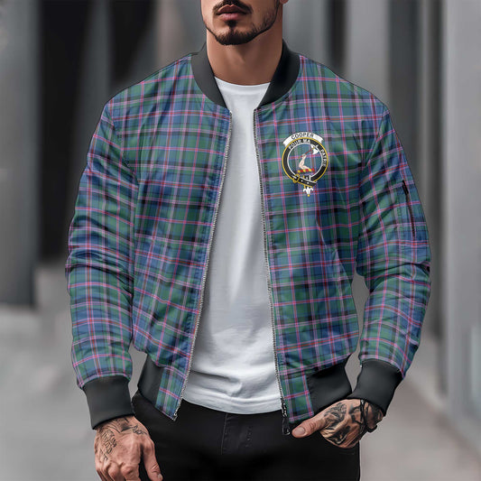 Clan Cooper Tartan Men Bomber Jacket Crest And Plaid Basic Style