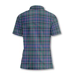 Clan Cooper Tartan Women Polo Shirt Crest And Plaid Basic Style