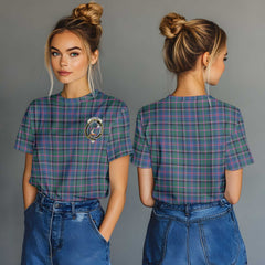 Clan Cooper Tartan Women T Shirt Crest And Plaid Basic Style