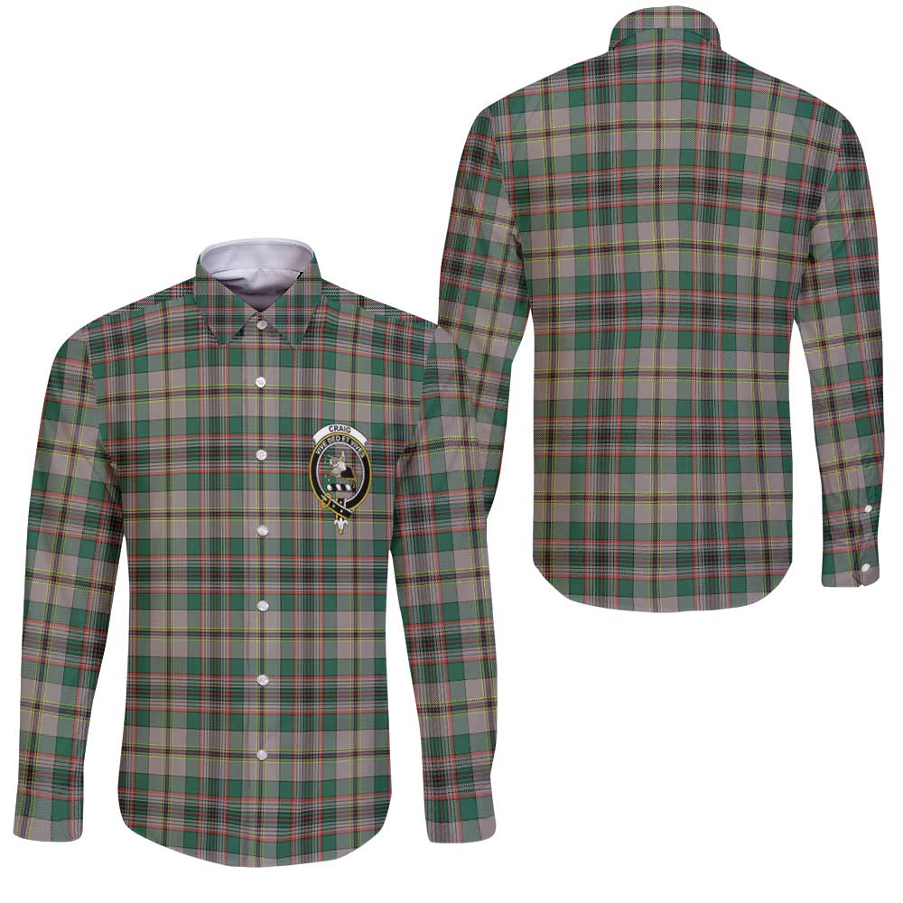 Clan Craig Tartan Long Sleeve Button Shirt Crest And Plaid Basic Style