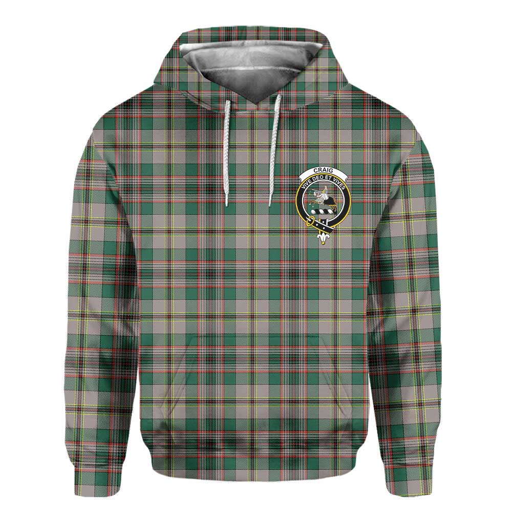 Clan Craig Tartan Men Hoodie Crest And Plaid Basic Style