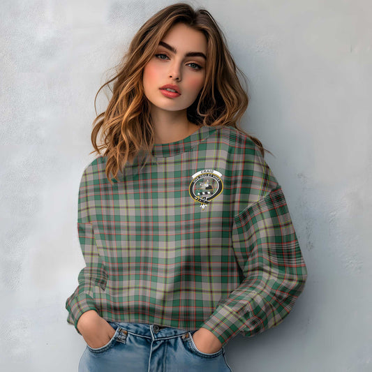 Clan Craig Tartan Women Sweatshirt Crest And Plaid Basic Style