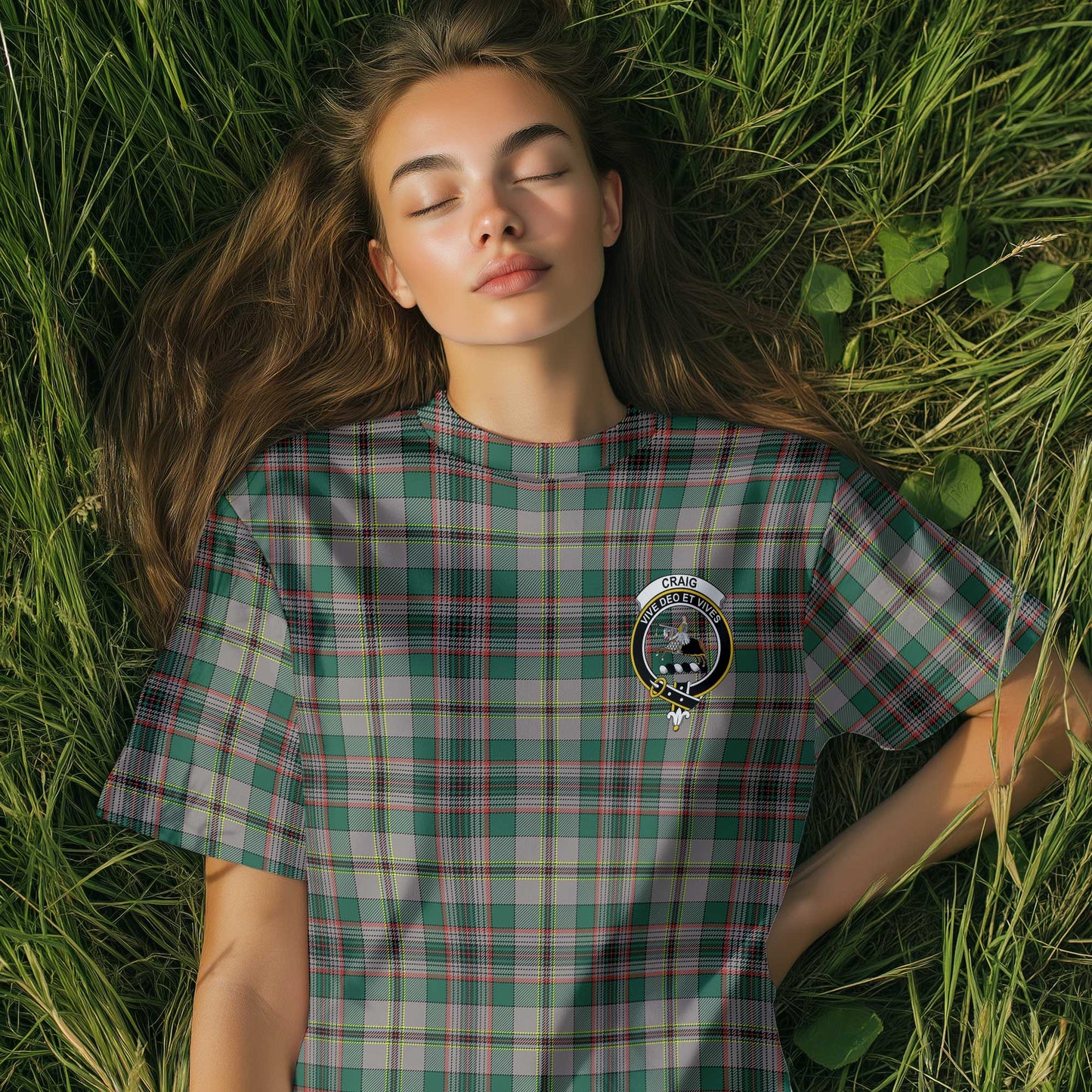 Clan Craig Tartan Women T Shirt Crest And Plaid Basic Style