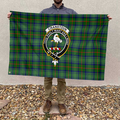 Clan Cranstoun Tartan Flag 1 Crest And Plaid Basic Style Tartan House Flag Crest And Plaid Basic Style