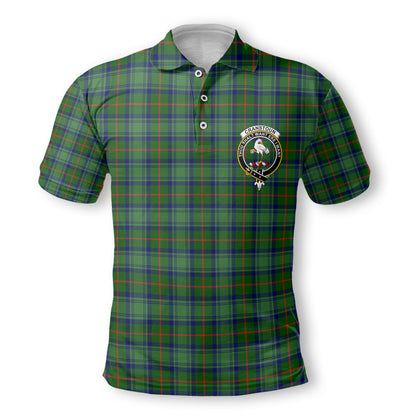 Clan Cranstoun Tartan Golf Men Polo Shirt Crest And Plaid Basic Style