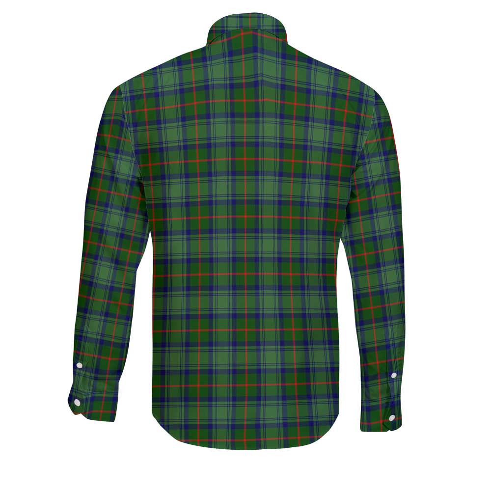 Clan Cranstoun Tartan Long Sleeve Button Shirt Crest And Plaid Basic Style