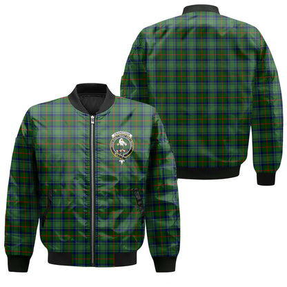 Clan Cranstoun Tartan Men Bomber Jacket Crest And Plaid Basic Style