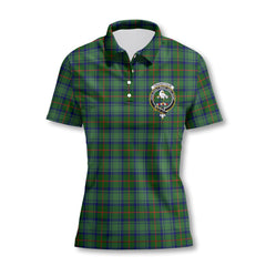 Clan Cranstoun Tartan Women Polo Shirt Crest And Plaid Basic Style