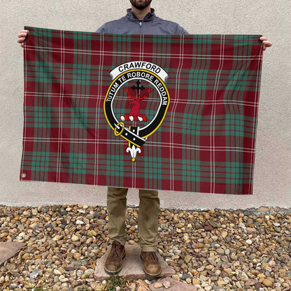 Clan Crawford Tartan Flag 1 Crest And Plaid Basic Style Tartan House Flag Crest And Plaid Basic Style