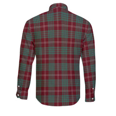 Clan Crawford Tartan Long Sleeve Button Shirt Crest And Plaid Basic Style