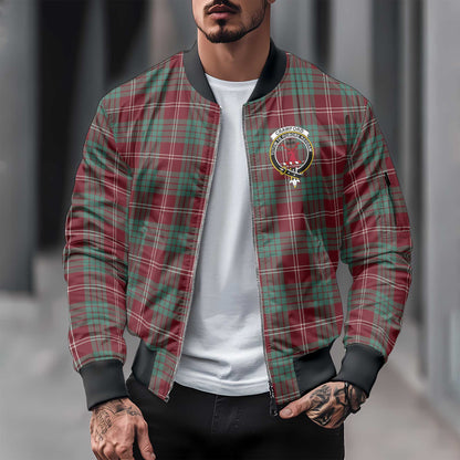 Clan Crawford Tartan Men Bomber Jacket Crest And Plaid Basic Style