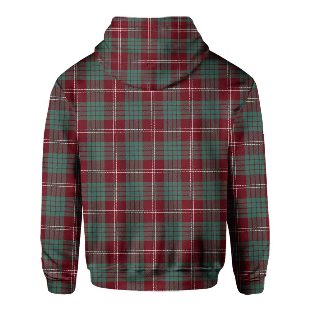 Clan Crawford Tartan Men Hoodie Crest And Plaid Basic Style