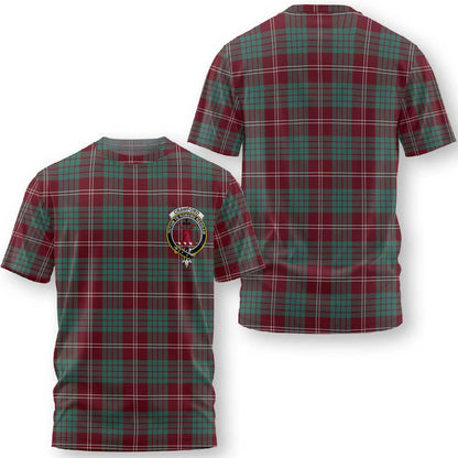 Clan Crawford Tartan Men T Shirt Crest And Plaid Basic Style