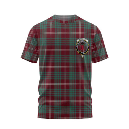 Clan Crawford Tartan Women T Shirt Crest And Plaid Basic Style