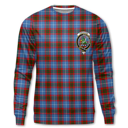 Clan Crichton Tartan Women Sweatshirt Crest And Plaid Basic Style