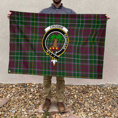Clan Crosbie Tartan Flag Crest And Plaid Basic Style