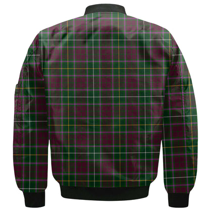 Clan Crosbie Tartan Men Bomber Jacket Crest And Plaid Basic Style