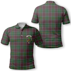 Clan Crosbie Tartan Men Polo Shirt Crest And Plaid Basic Style