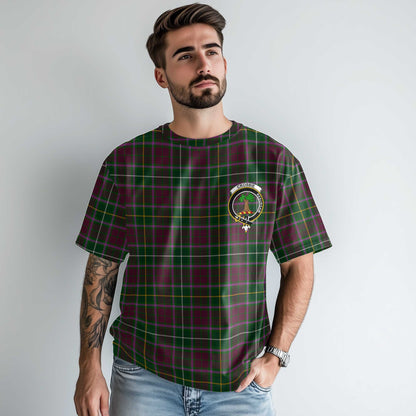 Clan Crosbie Tartan Men T Shirt Crest And Plaid Basic Style