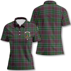 Clan Crosbie Tartan Women Polo Shirt Crest And Plaid Basic Style