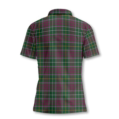 Clan Crosbie Tartan Women Polo Shirt Crest And Plaid Basic Style