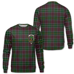 Clan Crosbie Tartan Women Sweatshirt Crest And Plaid Basic Style