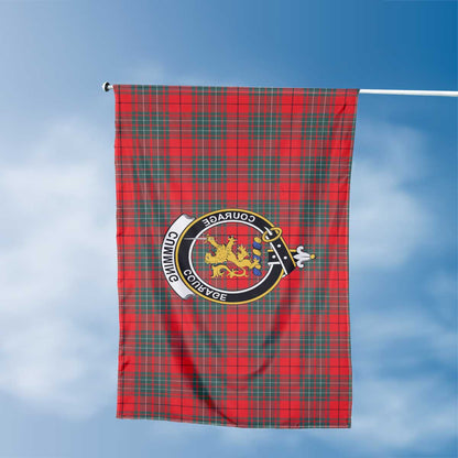 Clan Cumming Tartan Flag Crest And Plaid Basic Style