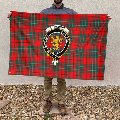 Clan Cumming Tartan Flag Crest And Plaid Basic Style