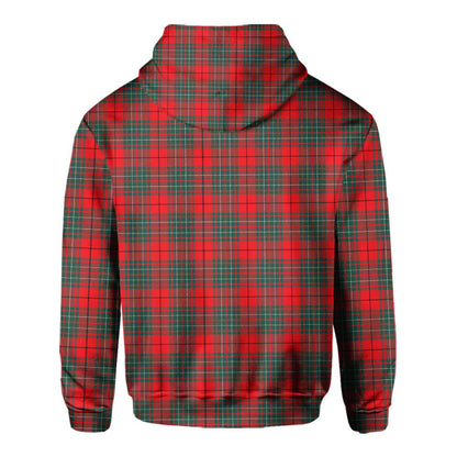 Clan Cumming Tartan Men Hoodie Crest And Plaid Basic Style