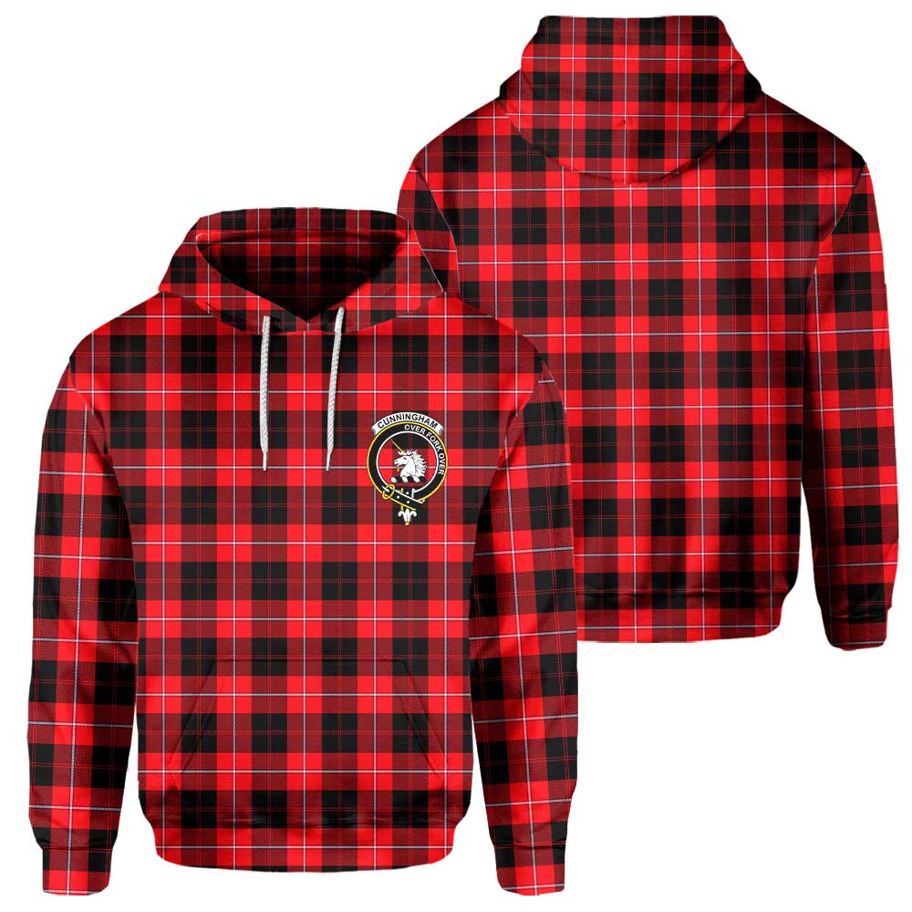 Clan Cunningham Tartan Men Hoodie Crest And Plaid Basic Style