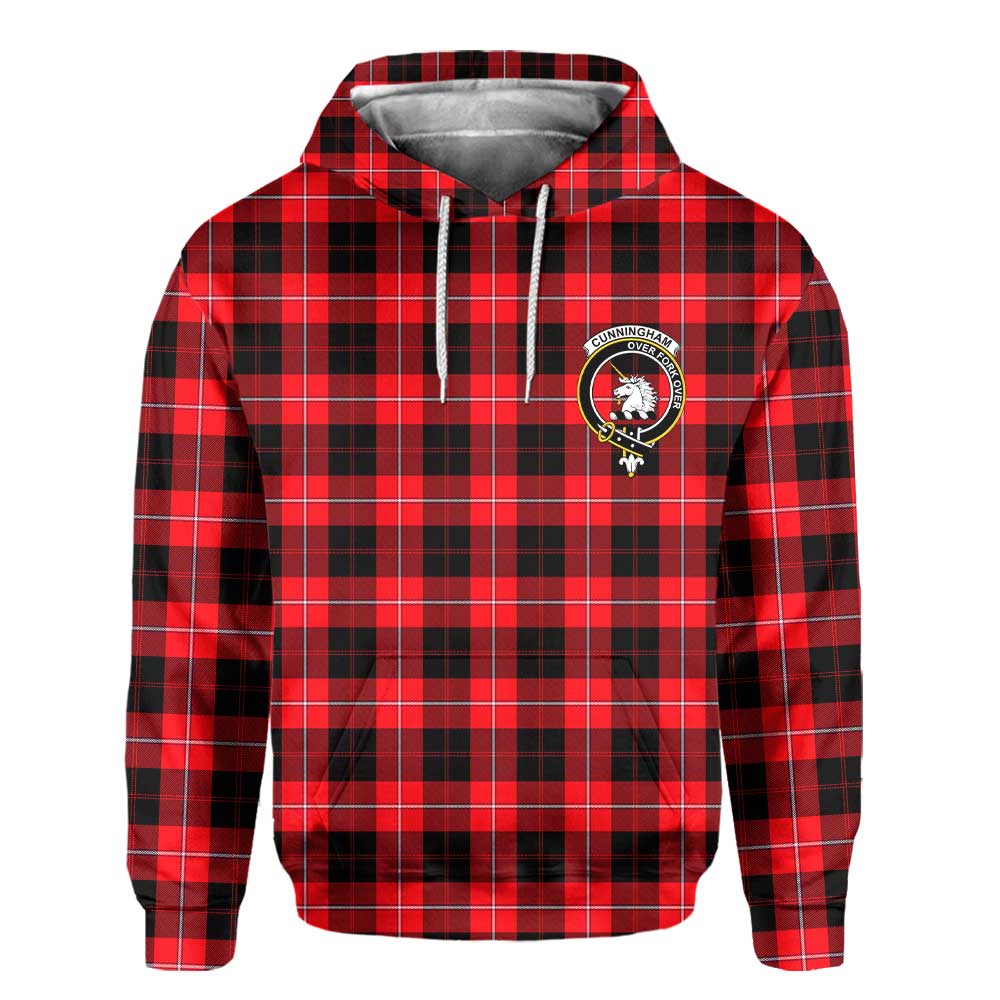 Clan Cunningham Tartan Men Hoodie Crest And Plaid Basic Style