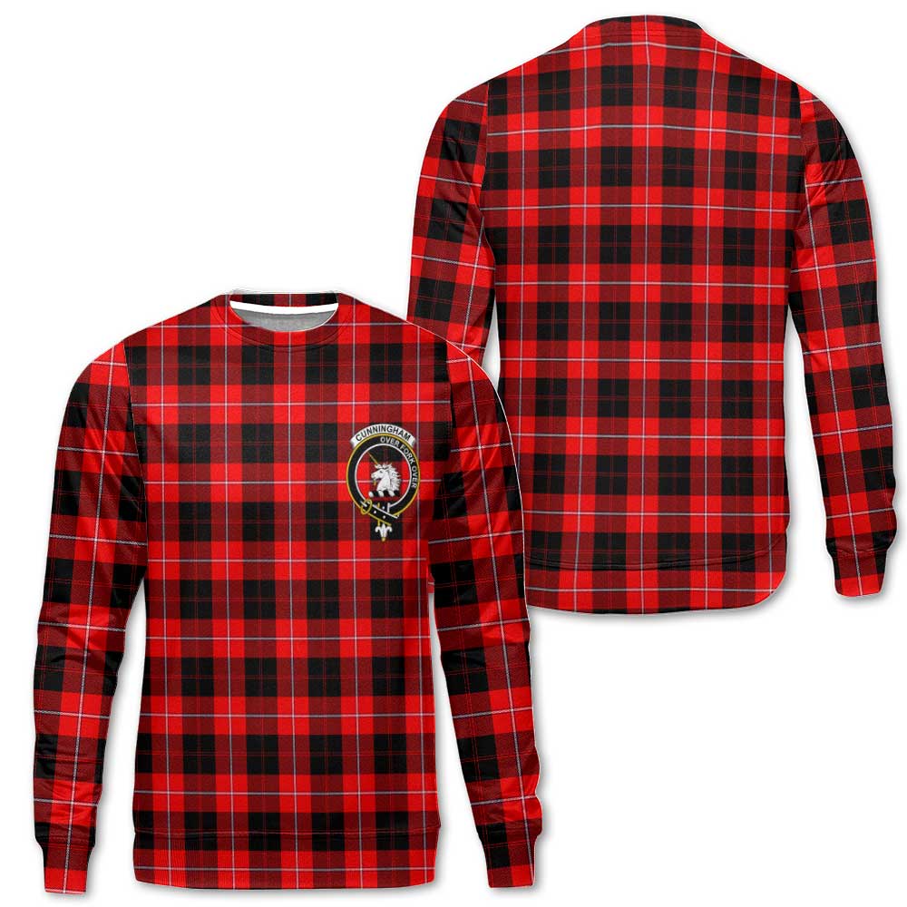 Clan Cunningham Tartan Women Sweatshirt Crest And Plaid Basic Style