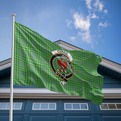 Clan Currie Tartan Flag Crest And Plaid Basic Style