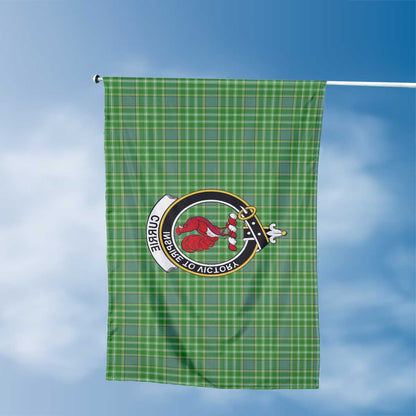 Clan Currie Tartan Flag Crest And Plaid Basic Style