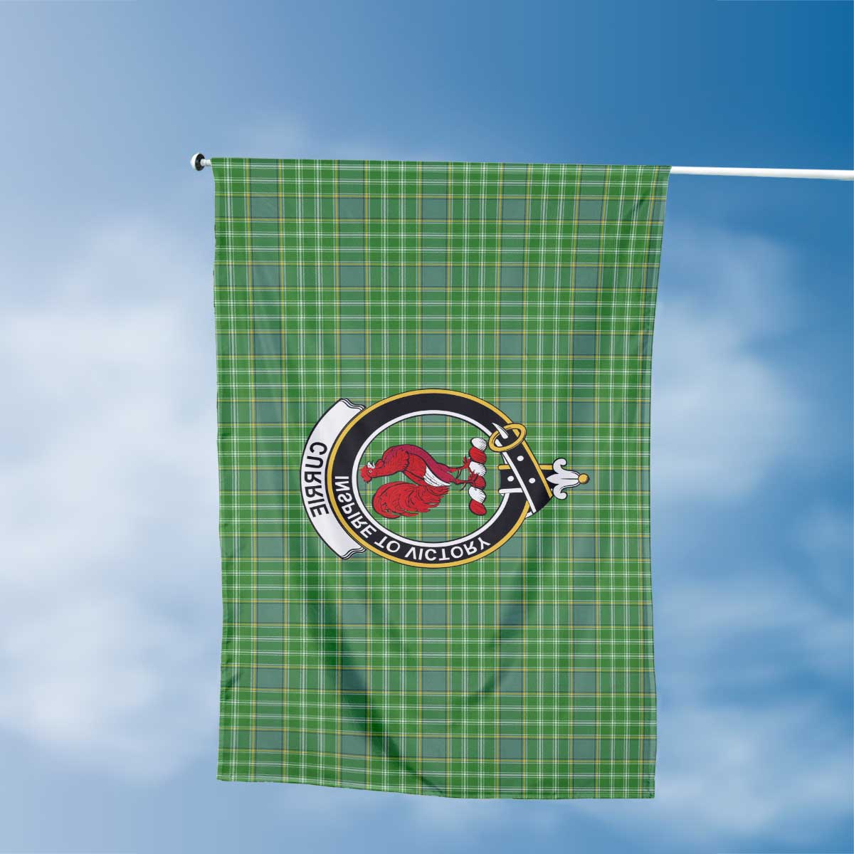 Clan Currie Tartan Flag 1 Crest And Plaid Basic Style Tartan House Flag Crest And Plaid Basic Style