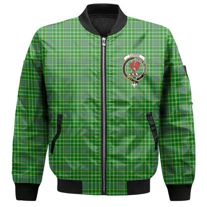 Clan Currie Tartan Men Bomber Jacket Crest And Plaid Basic Style