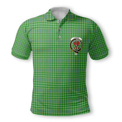 Clan Currie Tartan Men Polo Shirt Crest And Plaid Basic Style