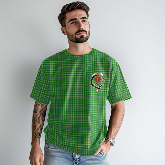 Clan Currie Tartan Men T Shirt Crest And Plaid Basic Style