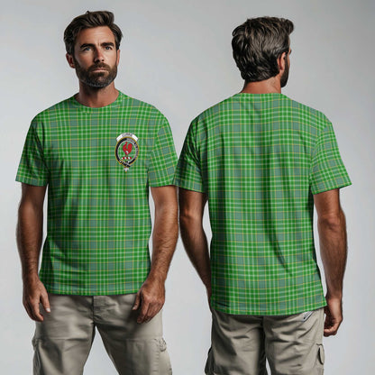 Clan Currie Tartan Men T Shirt Crest And Plaid Basic Style