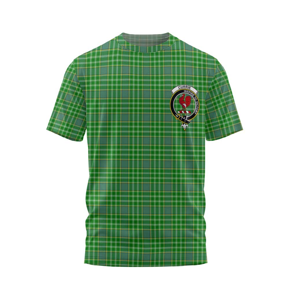 Clan Currie Tartan Men T Shirt Crest And Plaid Basic Style