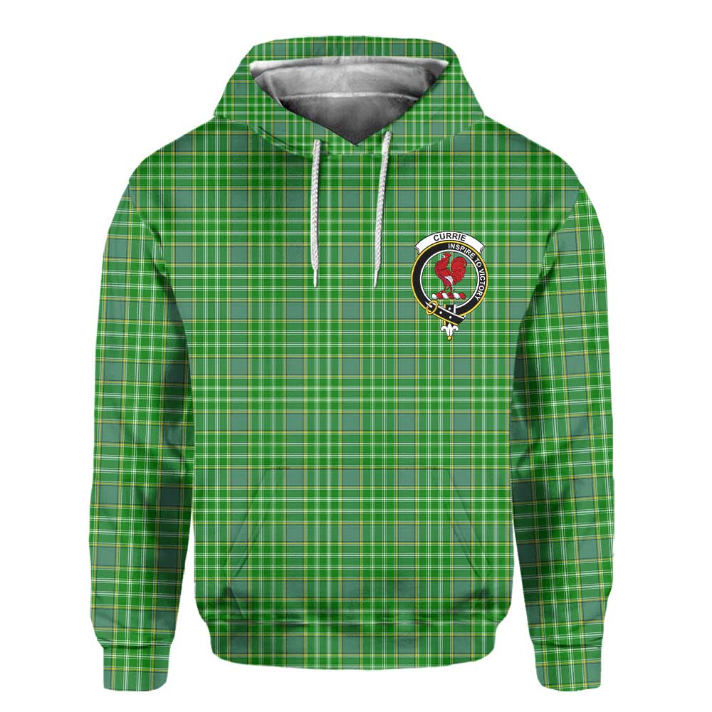 Clan Currie Tartan Women Hoodie Crest And Plaid Basic Style