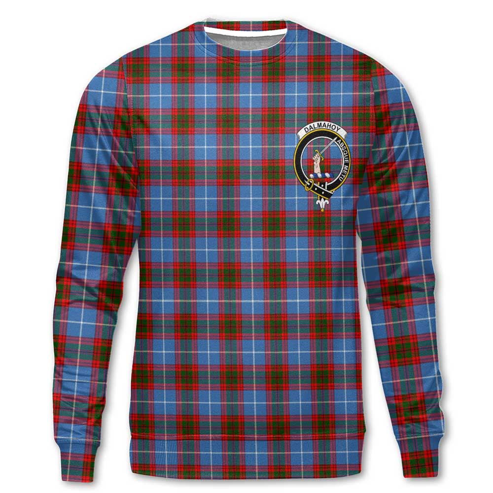 Clan Dalmahoy Tartan Men Sweatshirt Crest And Plaid Basic Style