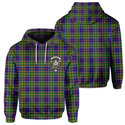 Clan Dalrymple Tartan Men Hoodie Crest And Plaid Basic Style