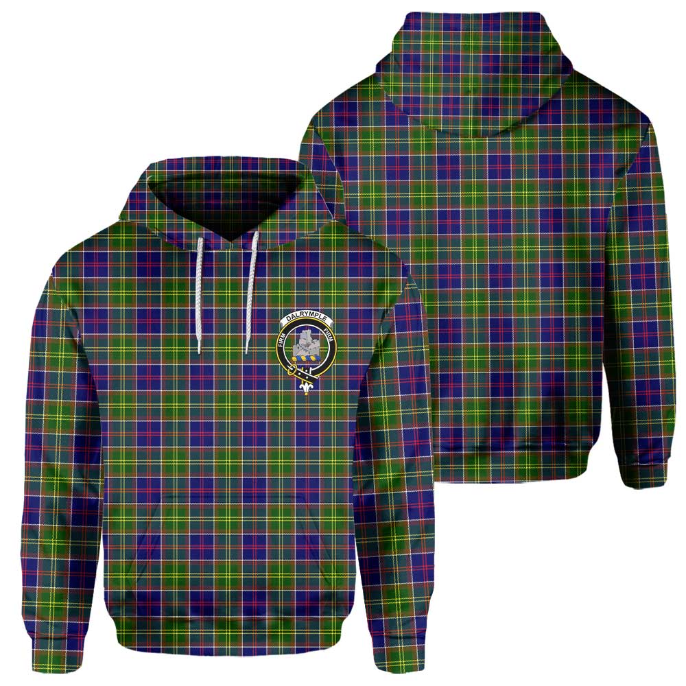 Clan Dalrymple Tartan Women Hoodie Crest And Plaid Basic Style