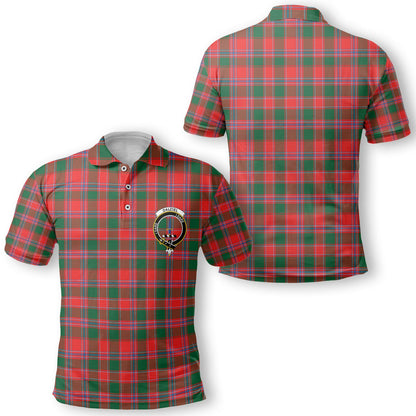 Clan Dalziel Tartan Golf Men Polo Shirt Crest And Plaid Basic Style